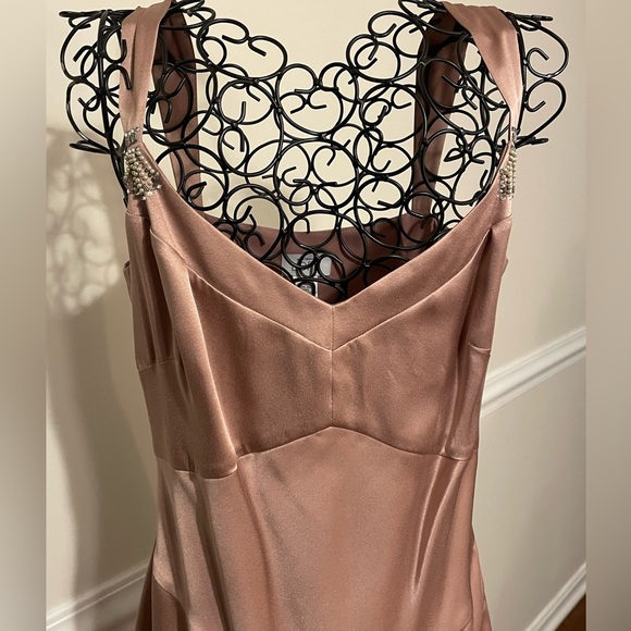 Silk Dress LOFT Short Women’s sz 4 Silk Dress Cocktail Dress Wedding Black Tie - Picture 2 of 15